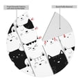 thumbnail image 4 of Kll 36" Christmas Tree Skirt Doodle Cute Cat Xmas Tree Skirts Mat For New Year Xmas Holiday Party Indoor Outdoor Home Decoration, 4 of 9