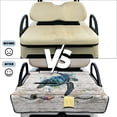 thumbnail image 5 of SEANATIVE Golf Cart Seat Covers for 2 Person Seats, Suitable for Yamaha, EZGO, Club Cars, Comfortable Lightweight Club Car Seat Cover Protector, Watercolor Sea Turtle Wood Grain White, 5 of 7