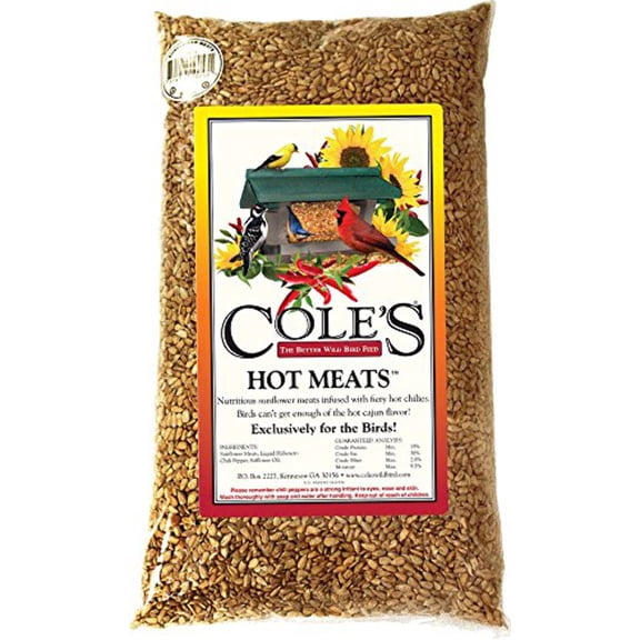 Cole's Wild Bird Products Hot Meats Bird Food, Sunflower & Chili, 20 lb