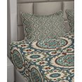 thumbnail image 2 of Ambesonne Orient Fitted & Top Sheet Set with Shams, Retro Nostalgic Design, Multicolor, 2 of 4