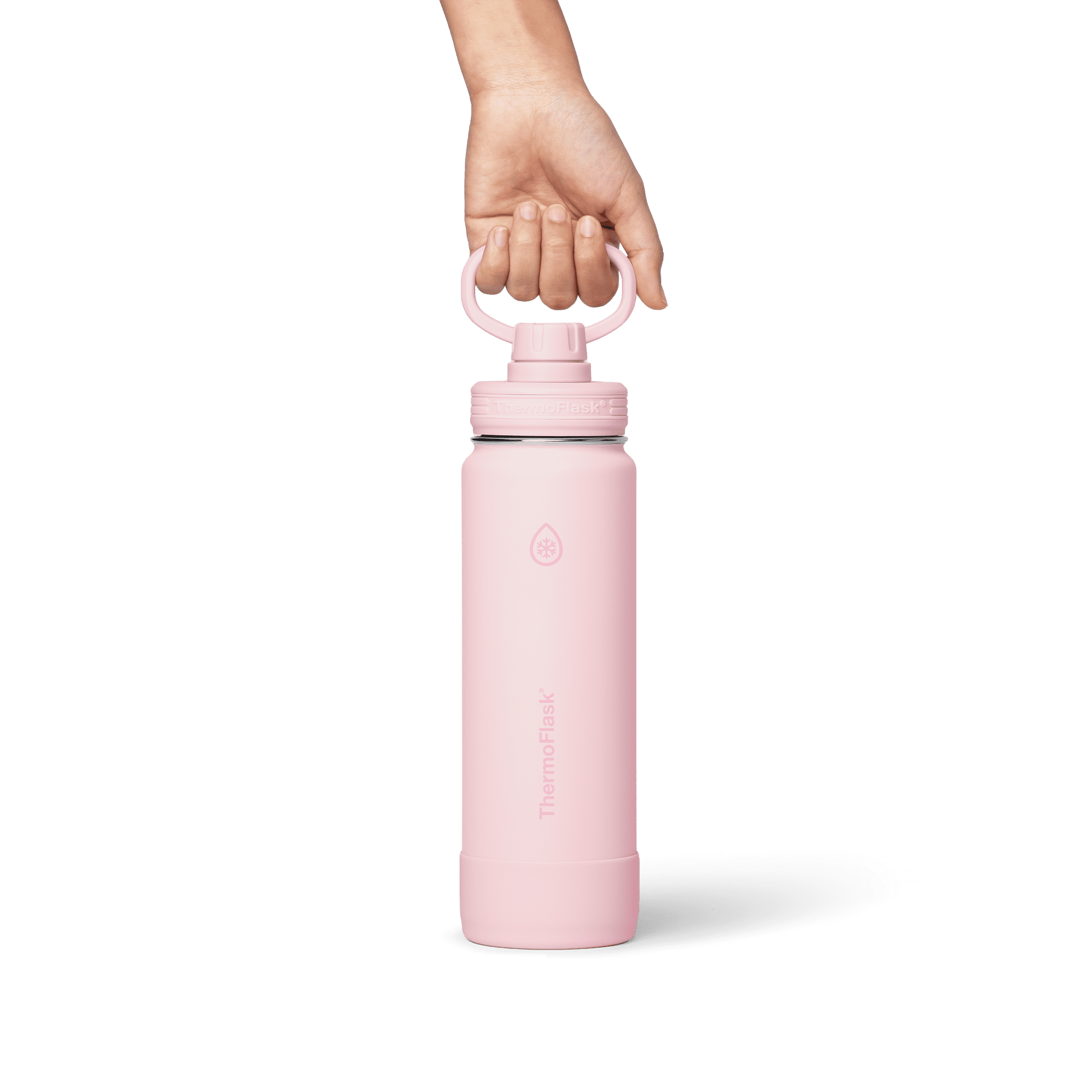 ThermoFlask Classics Insulated Stainless Steel Water Bottle with Leakproof Spout Lid, 24 oz, Blush