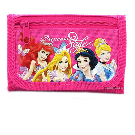 Disney - Princess Character Hot Pink Trifold Wallet - 0