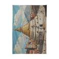 thumbnail image 2 of BZSMCE Square Tablecloth Swayambhunath Tower Pattern Tableclothes, 2 of 9
