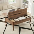 thumbnail image 5 of Lift Top Coffee Table, Farmhouse Coffee Table with Hidden Storage, Wood Center Table Dining Table for Living Room, Apartment, Home Office (Walnut), 5 of 8