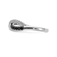 thumbnail image 3 of 14K White Gold Ring Band Diamond Round Black & Twisted, 3 of 5