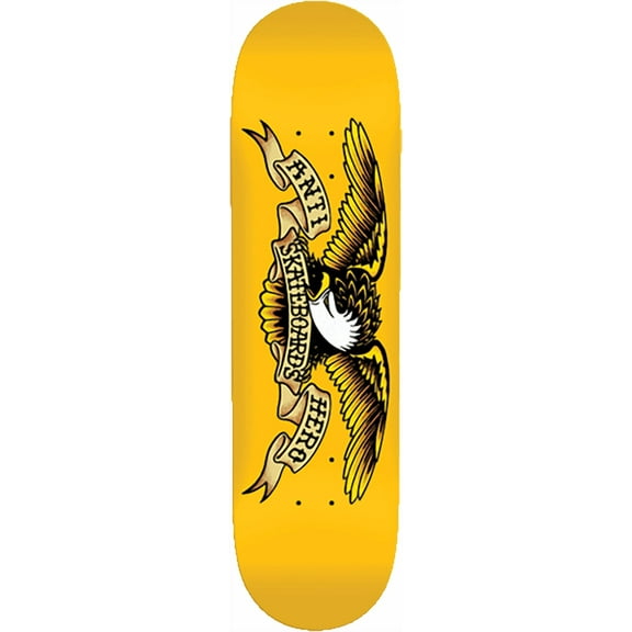 Anti Hero Dbx Eagle Skateboard Deck 8.25 Yellow