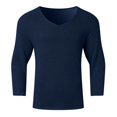 thumbnail image 4 of Bcfgryg Male Knitted Long Sleeved Solid Color Sweater Round Neck Loose Top Pocket T-shirts Men, 4 of 4