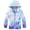 Light Blue-f, variant on LRen Kids Geometric Print Hooded Windbreaker Jacket, Water Resistant Zip Up Coat for Big Kids Ages 2-10, Outdoor School Daily Wear
