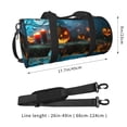 thumbnail image 4 of Haiem Spooky Halloween Pattern Gym Bag for Women Men, Waterproof Travel Duffel Bags, Personal Item Travel Bag Weekender Bag with Shoes Compartment & Wet Pocket, 4 of 8