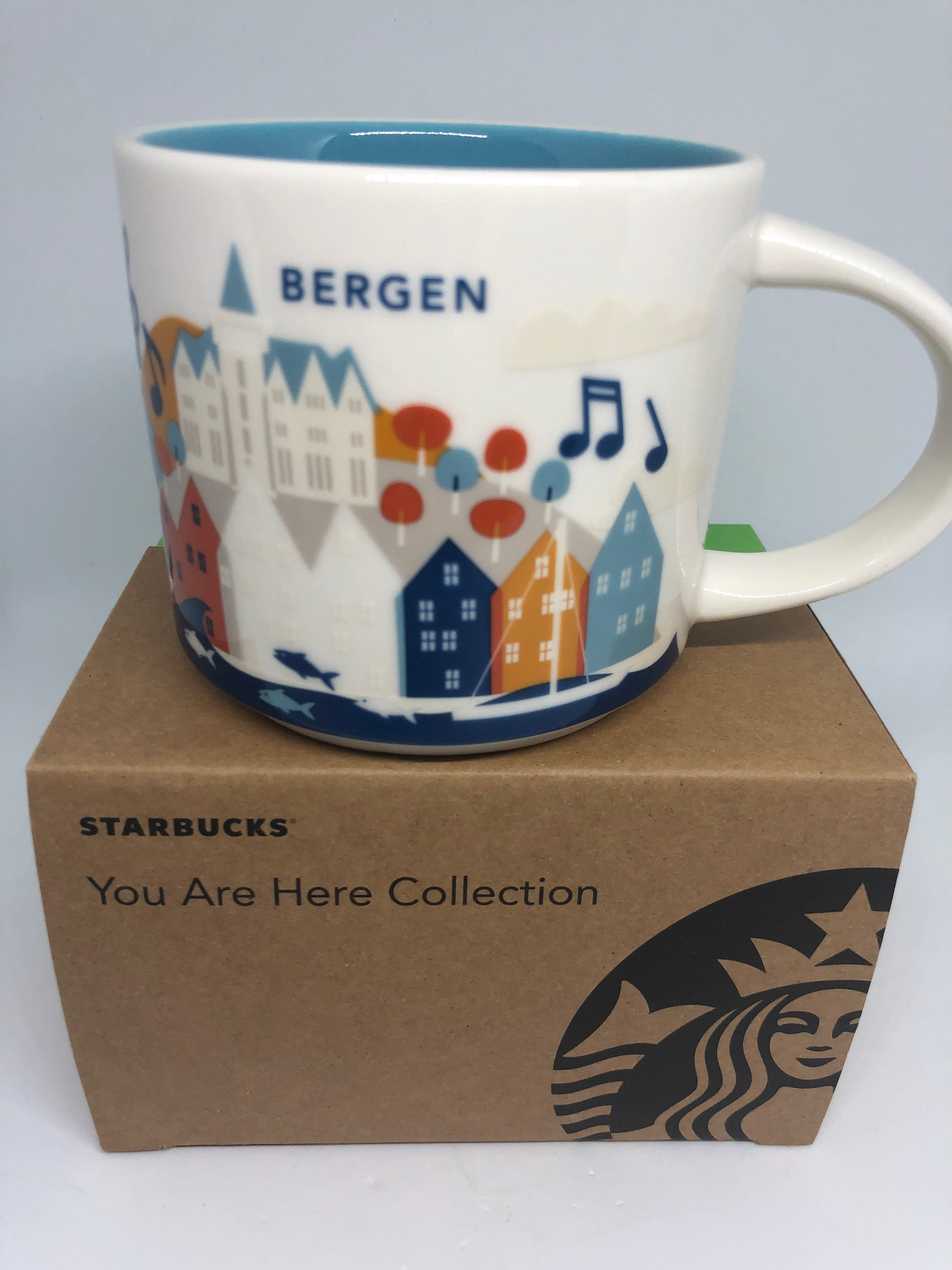 Starbucks You Are Here Collection Norway Bergen Ceramic Coffee Mug New