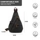 thumbnail image 2 of Bolso bandolera de lona, mochila informal tipo bandolera para hombre y mujer, 2 of 5