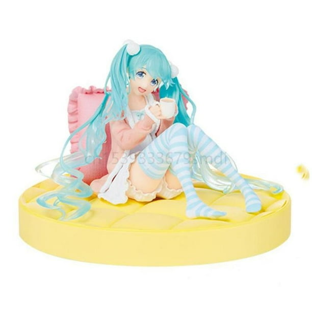 Figura de acción Sega 2022 Original Hatsune Miku Bow Ver. Figura de 24cm de Pvc, modelo de muñeca, juguetes de regalo Gong Bohan LED