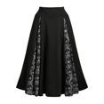 thumbnail image 1 of FcBaudy Robe de Cour, Robes pour Femmes, Robes d'Été pour Femmes Femmes Grande Taille Dentelle Patchwork Taille Haute Jupe Midi Gothique Jupe Plissée Robe de Cour, 1 of 6