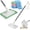 1*mop+10*cloth, variant on Cloth Changing Mini Mop – Self Clip Cleaning Mop with 10 Reusable Pads, 360° Hands-Free Pad Ejection, 100cm Telescopic Handle for Wet and Dry Use
