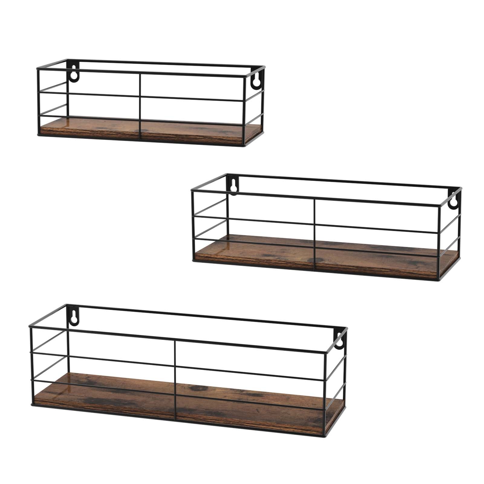 Floating Shelves, Set of 3 Wall Shelves (Multiple Sizes & Colors) by Icona Bay