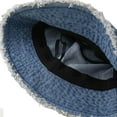 thumbnail image 3 of YooGuoGuo Women Denim Bucket Hat Retro Fringed Casual Caps, 3 of 4