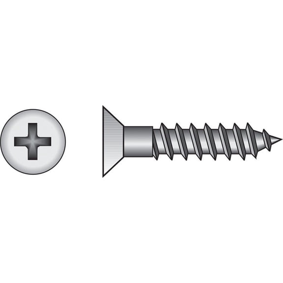 Hillman #6 x 5/8 In. Flat Head Phillips Zinc Wood Screw (100 Ct.) 40013