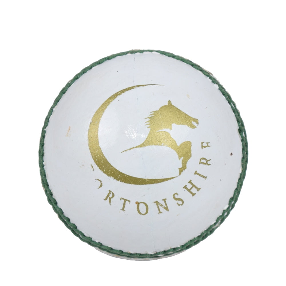 Gortonshire Practice White Cricket Ball - Junior Size 4 3/4 OZ (Pack of 1 )