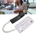 thumbnail image 4 of Old Style Retro Wall Phone, ABS Material Mute Button Retro Wall Phone With A Handset For Hotel White, 4 of 8