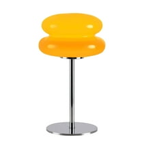 Mushroom Lamp for Bedroom,Mid Century Modern Lamp for Nightstand, Dimmable Retro Egg Tart Bedside Small Lamps,Unique Home Mushroom Decor Aesthetic Cute Table Lamps for Living Room (Orange)