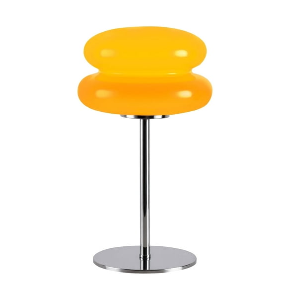 Mushroom Lamp for Bedroom,Mid Century Modern Lamp for Nightstand, Dimmable Retro Egg Tart Bedside Small Lamps,Unique Home Mushroom Decor Aesthetic Cute Table Lamps for Living Room (Orange)