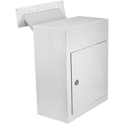 POCHAR Mail Box Slot - Secure Mail Vault for Mail, Rent, Checks, and Cash - Through the Wall Mailbox Drop Box with Large Locking Storage and Key Access (Gray)