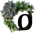 thumbnail image 1 of Dvkptbk Wreaths for Front Door Letters Decorative Wreath Door Hanging Home Decor Letters with Bow Knot Pendant Rattan Ring Wall Decoration Window Decoration Pendant (O) on Clearance, 1 of 1
