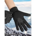 thumbnail image 5 of Deago Winter Waterproof Thermal Gloves for Men, Cold Weather Windproof Ski Snow Gloves with Touchscreen Fingers & Adjustable Knob for Running Cycling Hiking Driving (Gray), 5 of 9