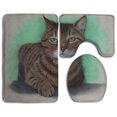 thumbnail image 1 of ABPHQTO Pintura De Gatos Juego de alfombras de baño de 3 piezas Alfombra de baño Alfombra de contorno y tapa de inodoro ABPHQTO Cont-CHAPPLE-31731, 1 of 2