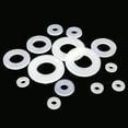 thumbnail image 2 of 500 Pcs Rondelles en Plastique Blanches Rondelle Plate en Nylon Joints de Rondelle Assortis M2-M8, 2 of 10