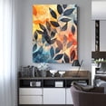 thumbnail image 2 of CozyNet Layered Watercolor Composition Of Overlapping Leaf Silhouettes Wall Art Prints With Frame Canvas Perfect for Living Room & Bedroom, Ready to Hang, Wall Decor 12"x16"in, 2 of 4