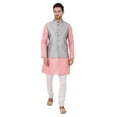 thumbnail image 1 of eloria Men's Nehru Jacket Waistcoat Indian Waistcoat Blazer Jacquard Jacket, 1 of 7