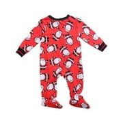 Family Jumpsuits Matching Christmas Pajamas Set Santa Pattern Zip-Front With Hood For Family Parent-child Outfit