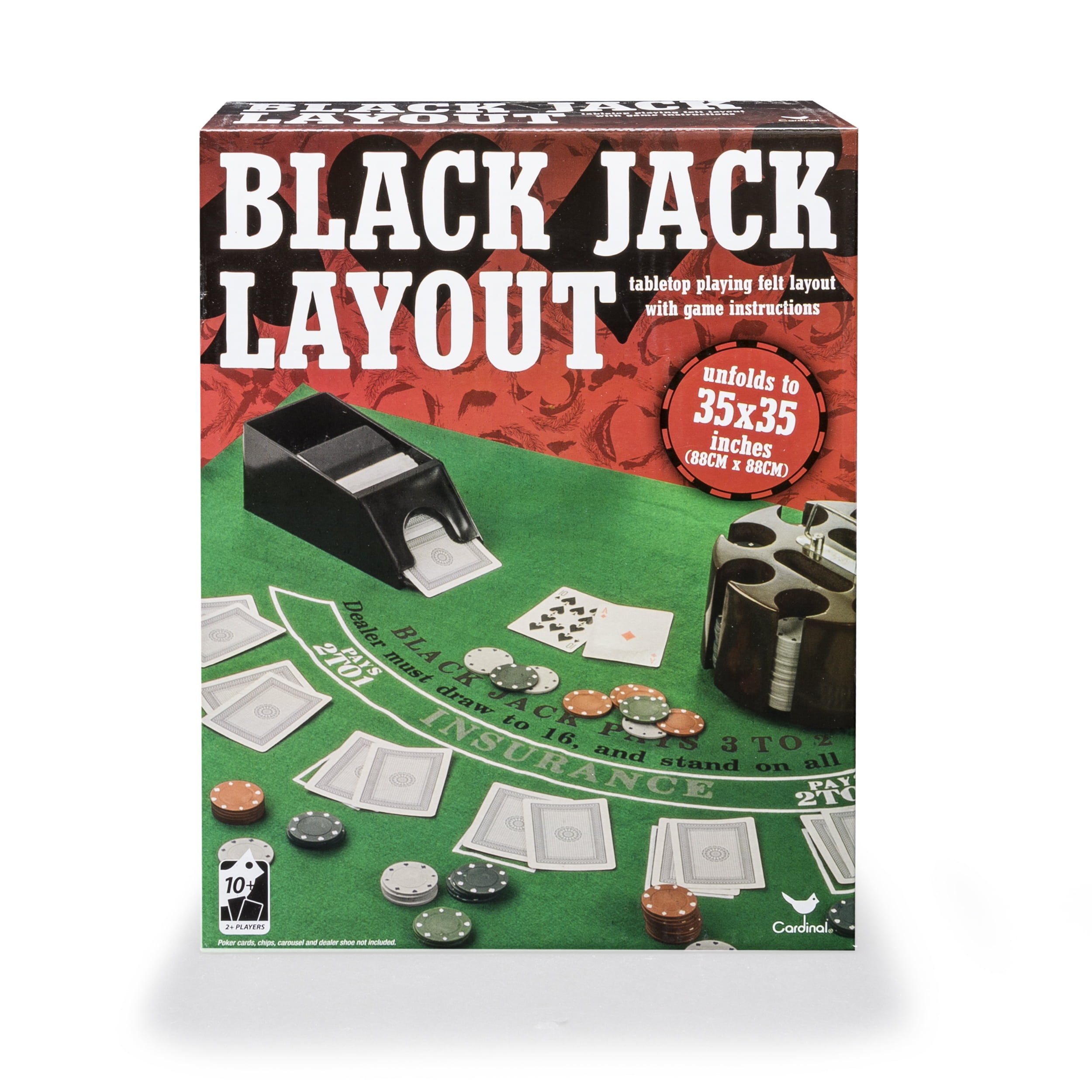 Blackjack 24"x 36" Layout Table Top Green Mat Portable Cover Felt Holdem Poker 