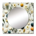 thumbnail image 2 of Designart "Zen Spa Ambiance With Serene Stones I" 0 Square Mirror Wall Decor Bohemian - Large Yellow Square Bathroom Mirror - Square Printed Wall Mirror Art, 2 of 5