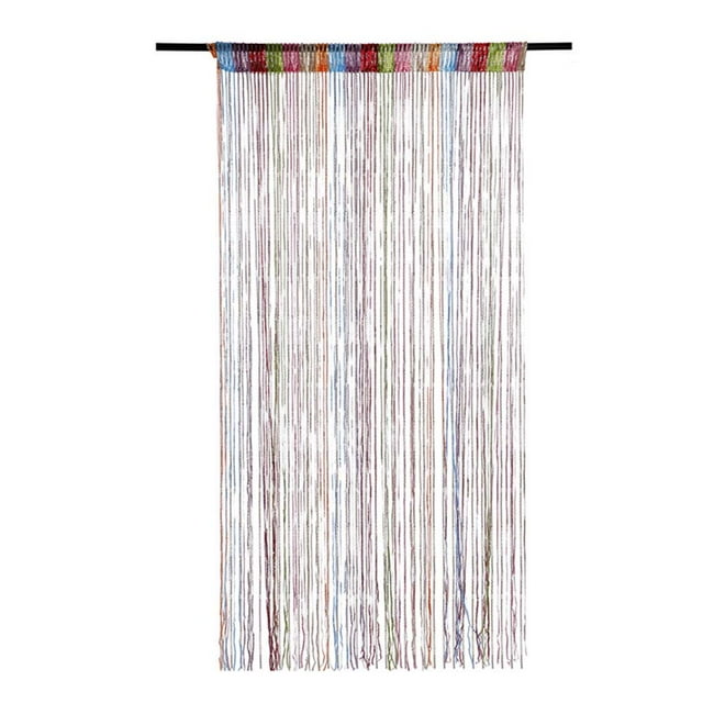 Youkk Rideau de Porte en Ficelle Écran Anti-Mouches Écran de Séparation de Porte Écran Anti-Mouches Fenêtre Rideau Tressé à Franges en Polyester