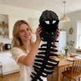 thumbnail image 4 of 29.5" Spinosaurus Plush Dino Outfit, Outfit Halloween Fun Dinosaur Skeleton Plush Costume with Spine Extension for Parties, Wearable Dino Skeleton Plush (Pink), 4 of 4