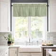 thumbnail image 3 of Kitchen Curtain Valance, Coffee Gnome Brown Short Rod Pocket Window Curtain Tiers for Bedroom, Bathroom, 2 Panel, 27.5" W x24 L, 3 of 5