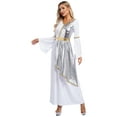 thumbnail image 3 of iefiel Costume Grec pour Femmes Robe Classique Toge Ajustée Robe de Princesse Romaine Costumes d'Halloween Argent m, 3 of 8