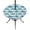Teal, Seafoam, White, variant on Round Outdoor Tablecloth with Umbrella Hole and Zipper, Navy Blue Palm Tree Tablecloth with Elastic Waterproof, Coastal Trees Summer Tropical Botanical Patio Table Covers for 36" - 44" Pool Tables