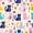 Colorful 1, variant on jejeloiu Black Cat Pink Zipper Twin Comforter Sets with Fitted Sheet and 2 Pillowcases Kids,Night Sky Pet Kitten Pattern Zipper Bedding Set For Girls,Reversible,4 Pieces