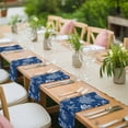 thumbnail image 4 of Navy Blue Coastal Cloth Napkins, Nautical Beach Starfish Coral Summer Washable and Reusable Dinner Napkins Set of 4, Table Napkin for Kitchen Party Birthday Wedding Hotel Housewarming 20"x20", 4 of 9