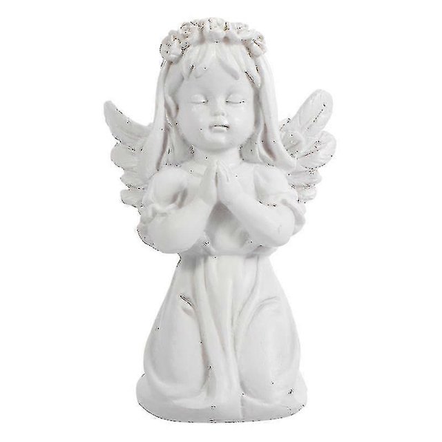 N 1 pieza Estatua de ángel de resina vintage Bendición Ángel Niño Figura Adorno para el hogar