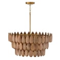 thumbnail image 4 of Capital Lighting 354441LW Ravi 4 Light 25" Wide Chandelier - Light Wood / Patinaed Brass, 4 of 6
