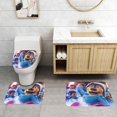 thumbnail image 2 of Rock Dog Juego de 3 alfombras de baño de coral fleece: tapete de baño + alfombra de inodoro en forma de U + funda de tapa de inodoro en forma de O, 2 of 6