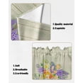 thumbnail image 5 of Swag Curtains, Spring Summer Flower Floral Chrysanthemum Plant Green Cyan Rod Pocket Kitchen Curtains Valances Tier Curtains Swag Valance Curtains for Bedroom Living Room 36" x 45", 2 Panels, 5 of 6