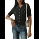 thumbnail image 2 of Cárdigan de Otoño para Mujer, y Elegante, con Doble Bolsillo y Botones Metálicos, de Punto y Cuello Redondo. Negro L, 2 of 6