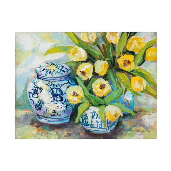 Jeanette Vertentes 'Tulips Chinoiserie' Canvas Art