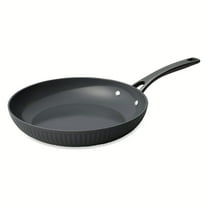 Thyme & Table Signature Ribbed 10" Fry Pan Non-Stick- Grey