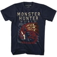 thumbnail image 1 of Monster Hunter Large Dragon Navy Adult T-Shirt Xlt, 1 of 2